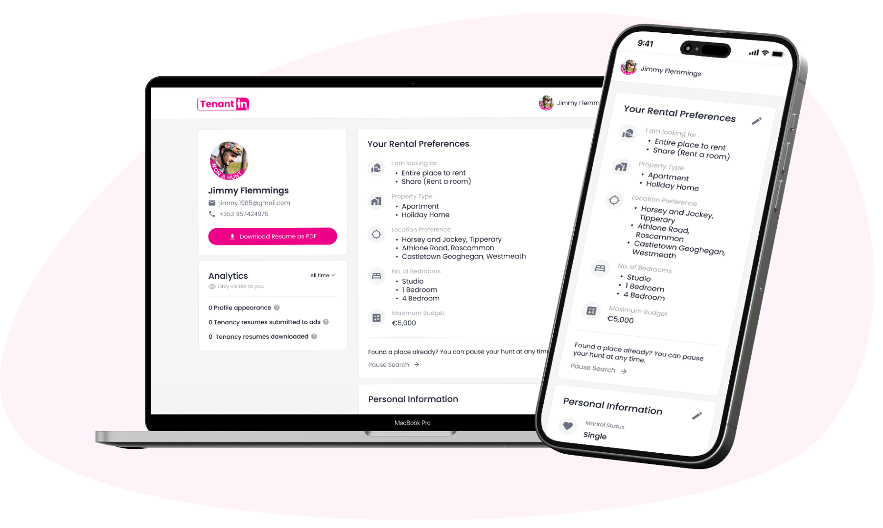 Tenant resume